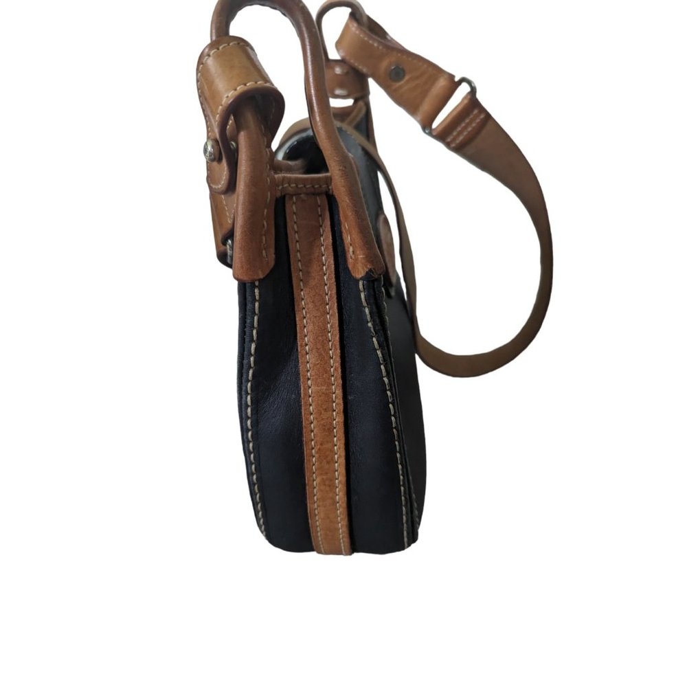 Vintage Dooney & Bourke Mini Hobo Purse Black And Tan Nice Condition - Picture 9 of 16